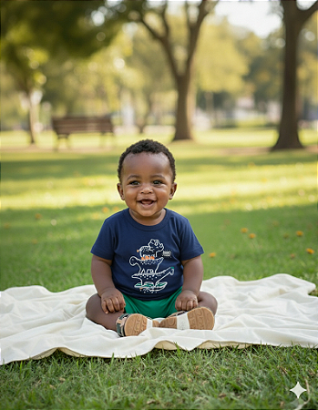 Conjunto Bebê Menino Brandili Verão Dinossauros