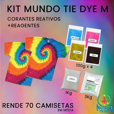 Kit Tie-Dye Básico 2 - 65 Camisetas
