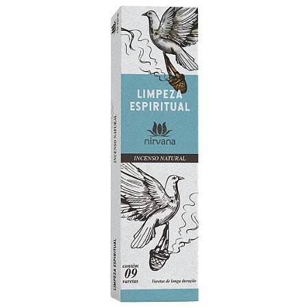 Incenso Nirvana Natural - Limpeza Espiritual - 9 Varetas