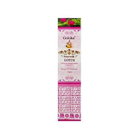 Incenso Indiano Goloka Ayurvedic - Lotus - 10 Varetas