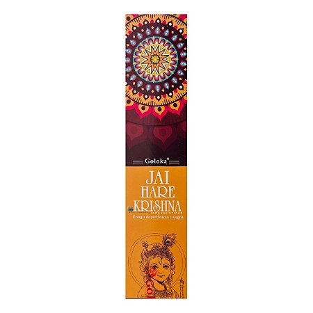 Incenso Goloka - Linha Black - Jay Hare Krishna 15g