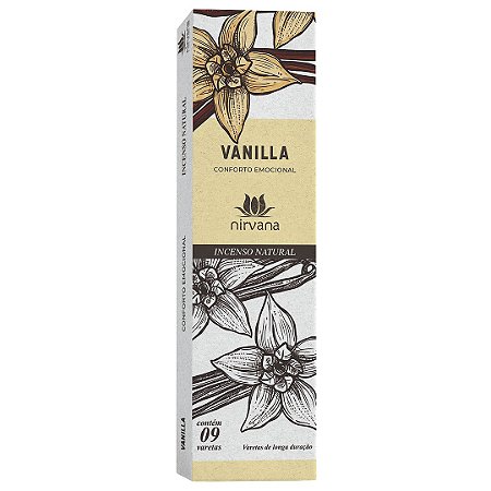 Incenso Nirvana Natural - Vanilla - 9 Varetas