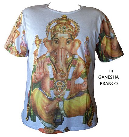 Camiseta Ganesha Branca - Bangalore - Unisex