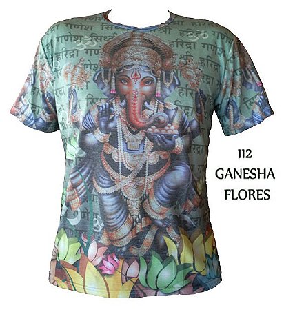 Camiseta Ganesha Flores - Bangalore - Unisex