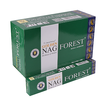 Incenso Indiano Golden Nag Vijayshree - Box Com 12 - Forest