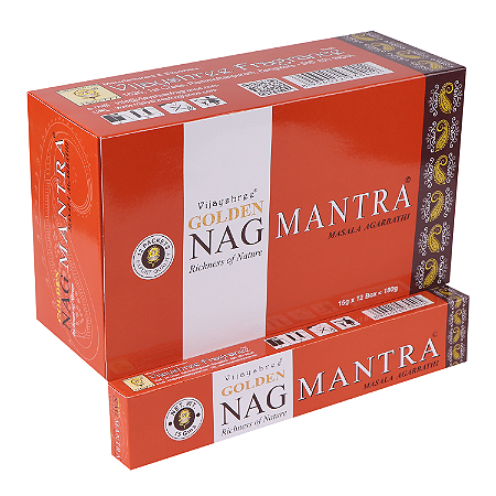 Incenso Indiano Golden Nag Vijayshree - Box Com 12 - Mantra