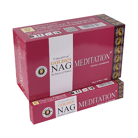Incenso Indiano Golden Nag Vijayshree - Box Com 12 - Meditation