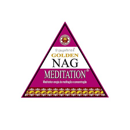 Incenso Cone Cascata Cx Triangular - Golden Nag - Meditation