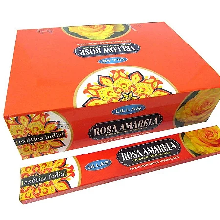 INCENSO EXOTIC INDIA ULLAS - AROMA ROSA AMARELA