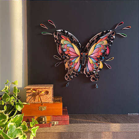 Quadro Borboleta Multicolorida
