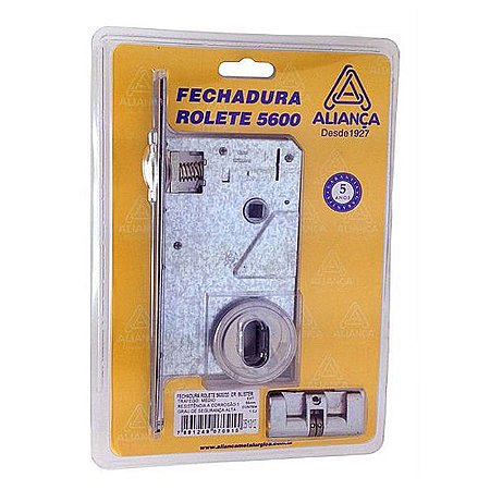 FECHADURA ALIAN?A ROLETE F-5600/20 CR BLISTER