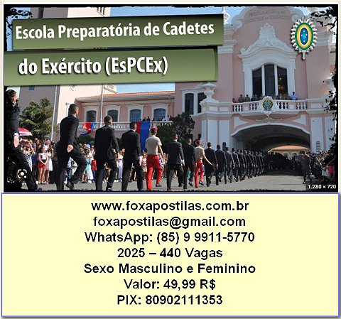 CURSO COMPLETO EsPCEx - Escola Preparatória de Cadetes do Exército - Edição 2025