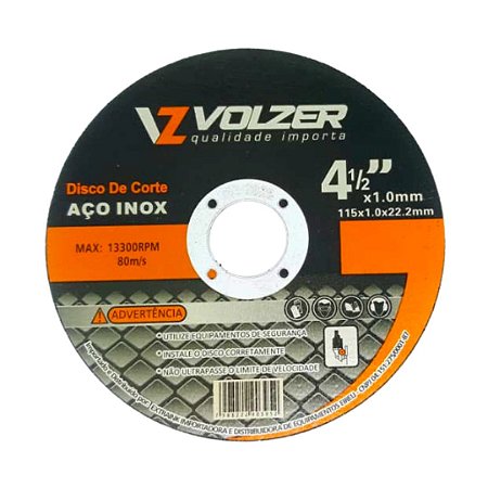 Disco de Corte 4" para Aço Inox 115 x 1 x 22.2 mm Volzer