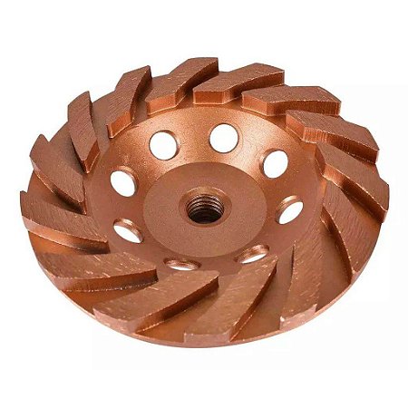 Rebolo Diamantado Turbo Segmentado  Diâmetro 115 x Rosca M14 MTX