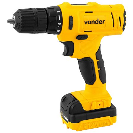 Parafusadeira e Furadeira de 12V PFV120 com Bateria e Carregador Vonder