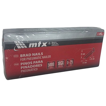 Pinos p/ Pinadores Pneumático de 25 mm Tipo 18GA MTX