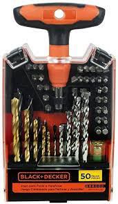 Jogo para Furar e Parafusar com 50 Peças BDA50X-LAC Black+Decker