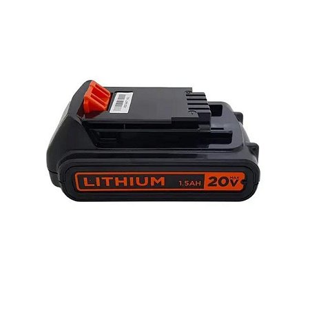 Bateria de 20V de 1,5Âh de Lithium Para Ferramentas da Linha de 20V da Black+Decker
