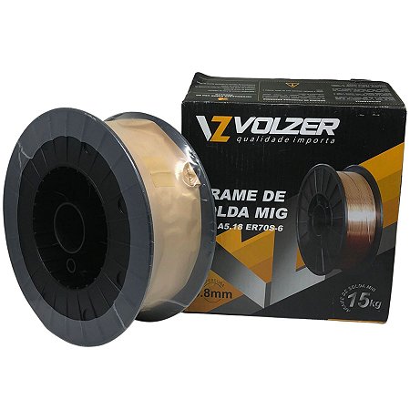Arame de Solda Mig Aws Er70s-6 0,8mm 15 Kg Volzer