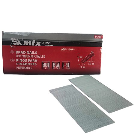 Pinos para Pinadores Pneumáticos Tipo T 18GA com 5000 Peças MTX