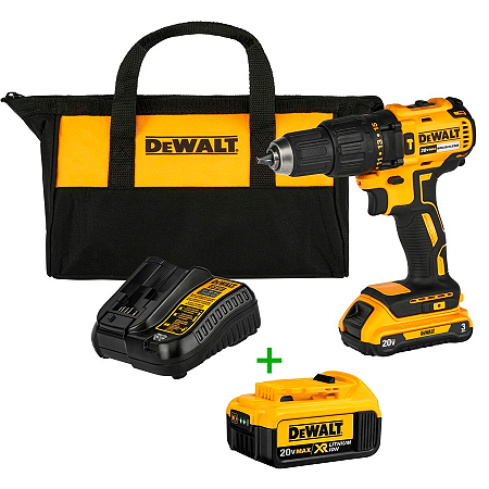 Parafusadeira / Furadeira DCD7781D1 20V Max Brushless + Bateria DCB204 Dewalt