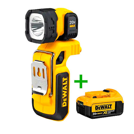 Lanterna LED DCL044 20V MAX + Bateria DCB204 Dewalt