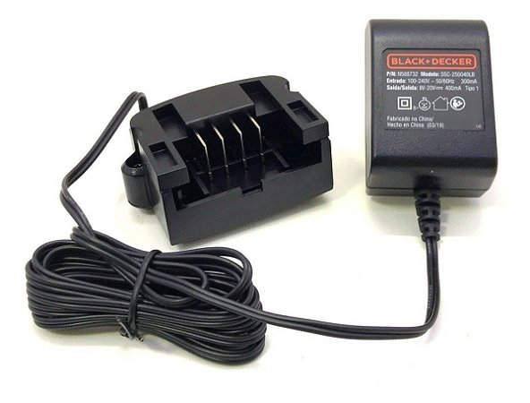 Carregador 8v-20v 400mAh para Parafusadeira LD120 Black+Decker