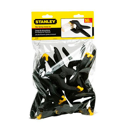 Jogo de Grampos de Nylon de 3/4 a 3 Pol Com 16 Peças Stanley