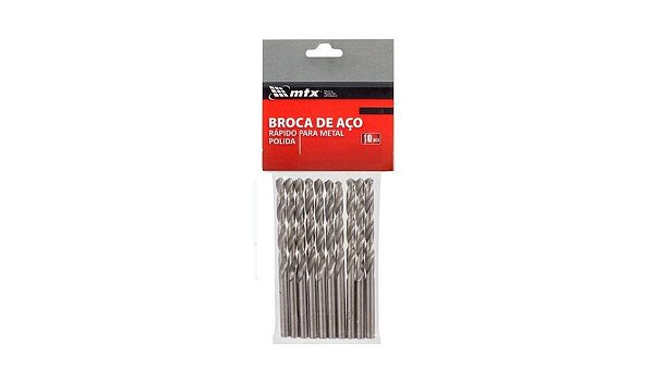 Kit 10 Brocas de Aço Rápido de 4 mm MTX