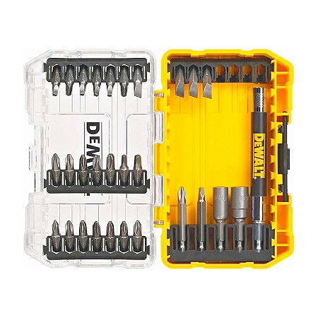 Jogo De Bits Com Prolongador 29 Peças + Estojo Dewalt Dw2162