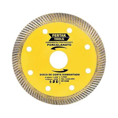 DISCO PORCELANATO 105 X 20 X 1,2MM P/ SERRA MARMORE - FERTAK