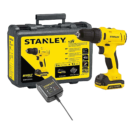 PARAFUSADEIRA IMPACTO 12V + 2 BAT SCH121S2K + MALETA STANLEY
