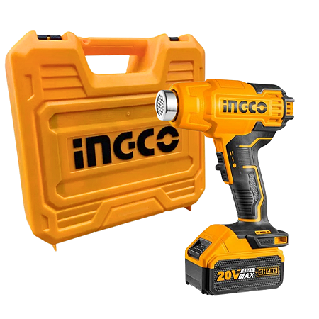 Soprador Térmico a Bateria c/ Carregador e Bateria 4Ah Ingco