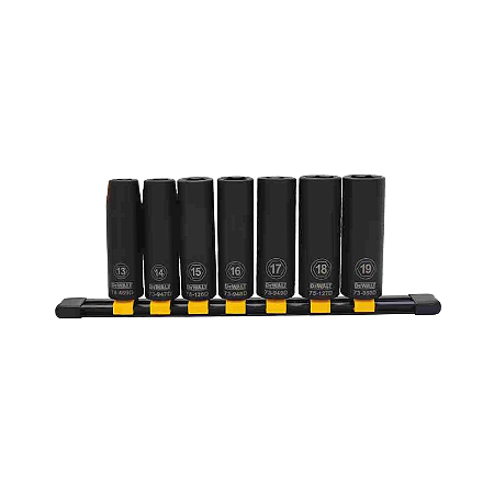 JOGO DE 7 SOQUETE LONGO 13MM - 19MM DWMT744490SP - DEWALT