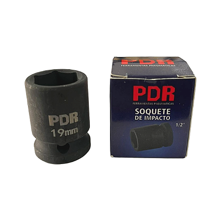Soquete de Impacto 1/2" Sext. 19mm Curto 38mm PRO1219C - PDR