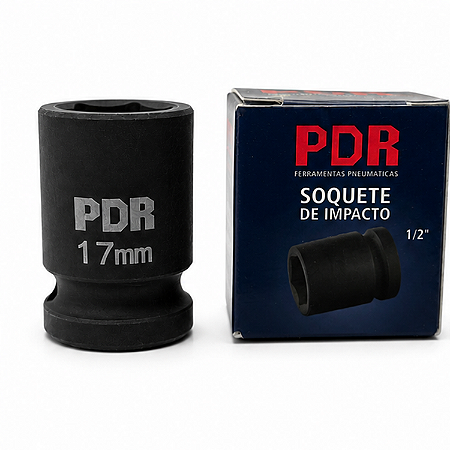Soquete de Impacto 1/2" Sext. 17mm Curto 38mm PRO1217C - PDR
