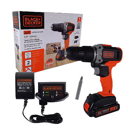 Parafusadeira Impacto 3/8 BCD704 + Acessórios Black&Decker