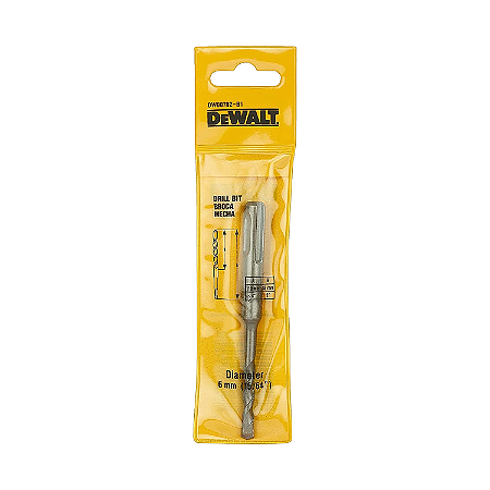 BROCA 6mm x 110mm P/ MARTELETES SDS PLUS DEWALT - DW00702