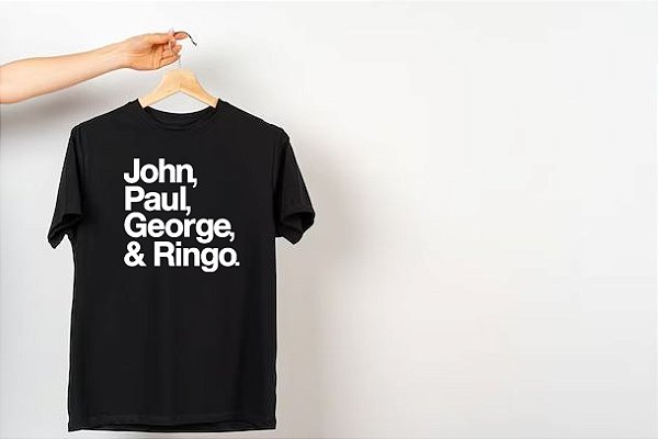 Camiseta 100% Algodão - John, Paul, George & Ringo - Beatles - PENELOPE ARTS