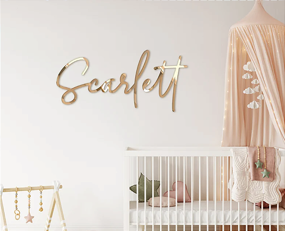 Nome Infantil em Acrílico para Decoração