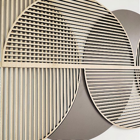 Escultura de Parede Abstrato Linhas Curvas