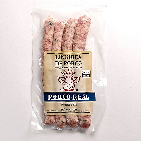 PORCO REAL - Linguiça Fininha com quatro unids - Peso variável entre 230 e 280g