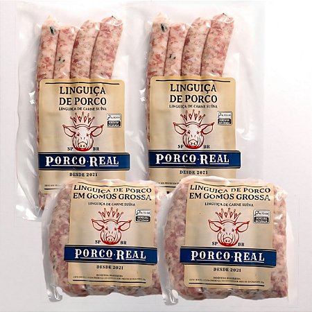 PORCO REAL - Kit Promo Linguiças - 2 Gomos e 2 Fininhas