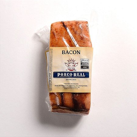 PORCO REAL - Bacon Defumado - Tam. G - Peso variável entre 301g e 350g