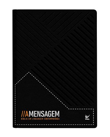 Biblia A Mensagem  Letra Gigante  Capa Luxo Preta