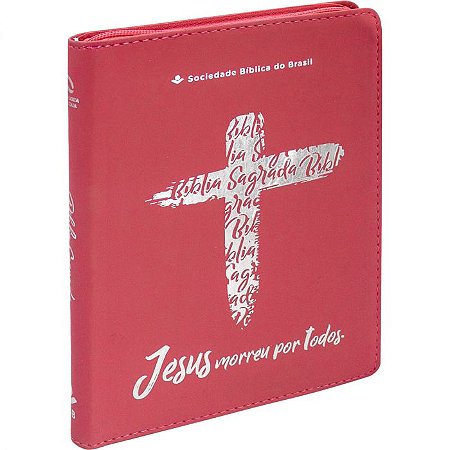 Bíblia Sagrada - Linha Ouro - Pink - Ziper - SBB - NAA