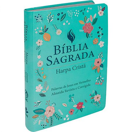 Bíblia Sagrada Letra Grande Letras Vermelhas e Harpa Cristã
