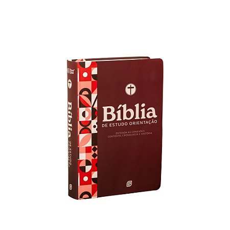 Bíblia de Estudo Orientação - Capa Red Minimal - NVI 2001 Ed. Esperança