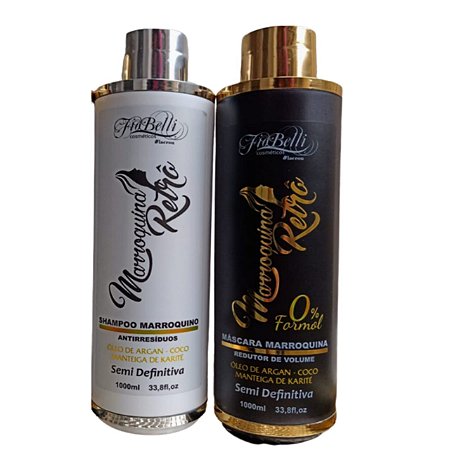Escova Progressiva Marroquina Retrô 0% Formol FioBelli