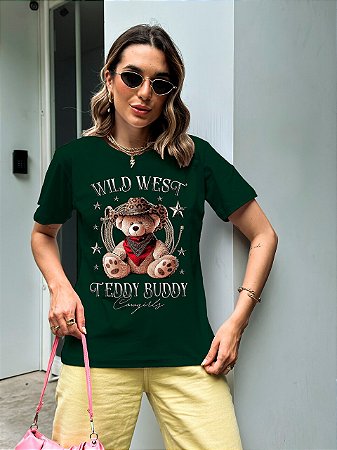 T-SHIRT URSINHO TEDDY BUDDY VERDE MILTAR